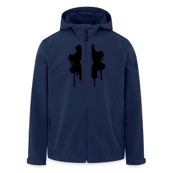 Gears Graffiti - Men’s Recycled Softshell Jacket by Stanley/Stella - navy - Front - AI Model Male 185 light (185cm)