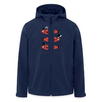 Fische - Recycelte Männer Softshell-Jacke von Stanley/Stella - Navy - Vorne - AI Model Male 185 light (185cm)