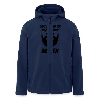 There's a name for people without beards - woman - Recycelte Männer Softshell-Jacke von Stanley/Stella - Navy - Vorne - AI Model Male 185 light (185cm)