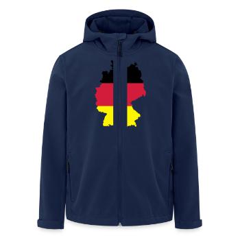 Germany - Men’s Recycled Softshell Jacket by Stanley/Stella - navy - Front - AI Model Male 185 light (185cm)