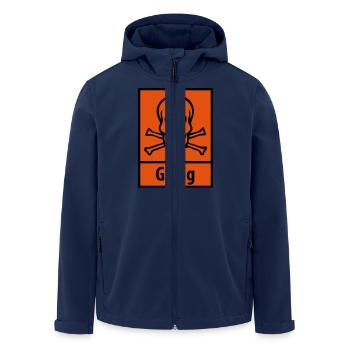 Giftig - Recycelte Männer Softshell-Jacke von Stanley/Stella - Navy - Vorne - AI Model Male 185 light (185cm)