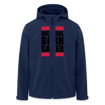 Natural Born Logo Gamer - Veste softshell homme en polyester recyclé Stanley/Stella - marine - Devant - AI Model Male 185 light (185cm)