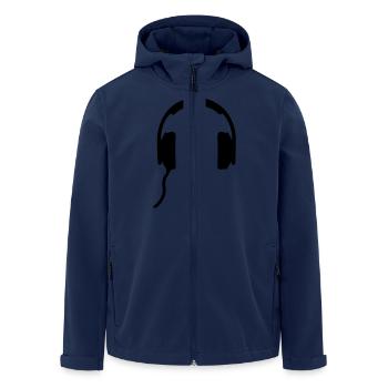 Headphones - Men’s Recycled Softshell Jacket by Stanley/Stella - navy - Front - AI Model Male 185 light (185cm)