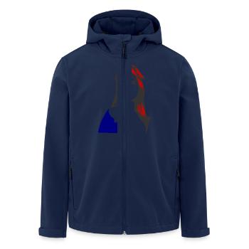 Marianne_N1 - Men’s Recycled Softshell Jacket by Stanley/Stella - navy - Front - AI Model Male 185 light (185cm)