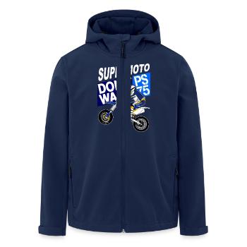 Supermoto - Supermotard - Men’s Recycled Softshell Jacket by Stanley/Stella - navy - Front - AI Model Male 185 light (185cm)