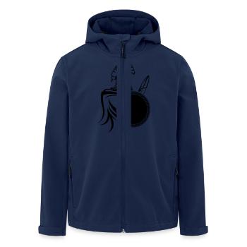 spartaner_01 - Men’s Recycled Softshell Jacket by Stanley/Stella - navy - Front - AI Model Male 185 light (185cm)
