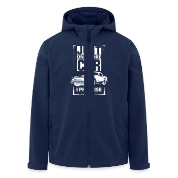 Just One More Car I Promise - Men’s Recycled Softshell Jacket by Stanley/Stella - navy - Front - AI Model Male 185 light (185cm)