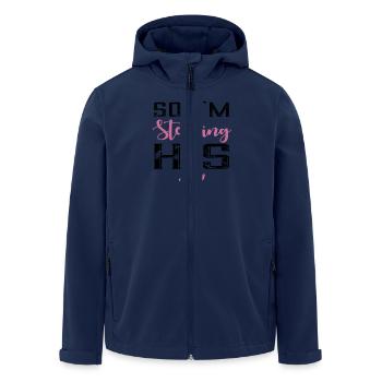 I Stole His Heart - Men’s Recycled Softshell Jacket by Stanley/Stella - navy - Front - AI Model Male 185 light (185cm)