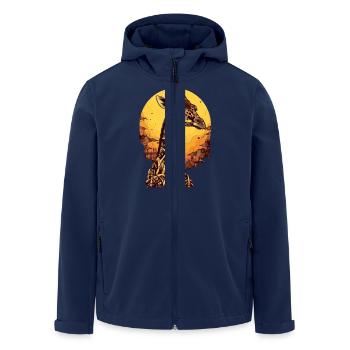 Doudou the giraffe - Men’s Recycled Softshell Jacket by Stanley/Stella - navy - Front - AI Model Male 185 light (185cm)