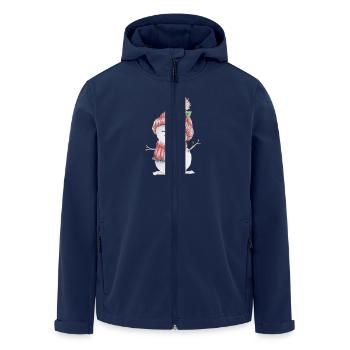 Fröhlicher Schneemann - Recycelte Männer Softshell-Jacke von Stanley/Stella - Navy - Vorne - AI Model Male 185 light (185cm)