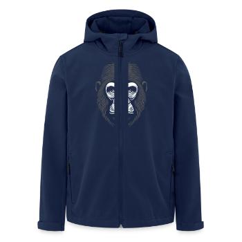 Mighty Gorilla Head - Men’s Recycled Softshell Jacket by Stanley/Stella - navy - Front - AI Model Male 185 light (185cm)