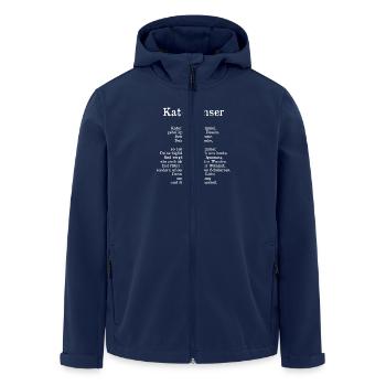Kater Unser, Vater Unser - Recycelte Männer Softshell-Jacke von Stanley/Stella - Navy - Vorne - AI Model Male 185 light (185cm)