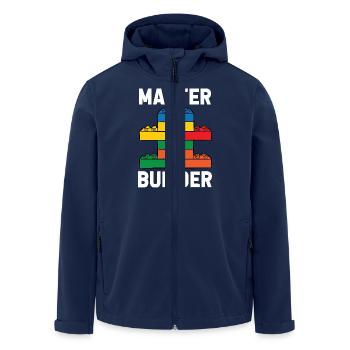 Brick Builder Brick Building Master Builder - Men’s Recycled Softshell Jacket by Stanley/Stella - navy - Front - AI Model Male 185 light (185cm)