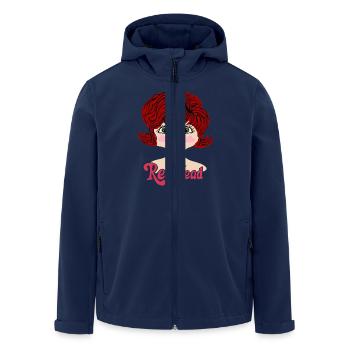 RedHead Rothaarig Vintage - Recycelte Männer Softshell-Jacke von Stanley/Stella - Navy - Vorne - AI Model Male 185 light (185cm)
