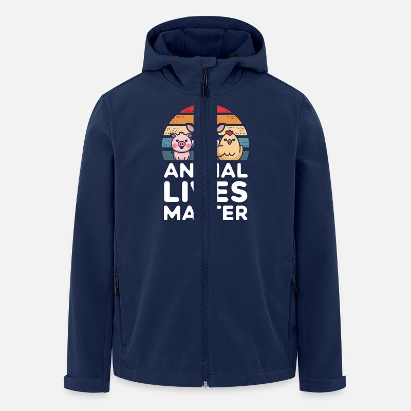 Végétarien Végétalien Végétarien Végétarien - Veste softshell homme en polyester recyclé Stanley/Stella - marine