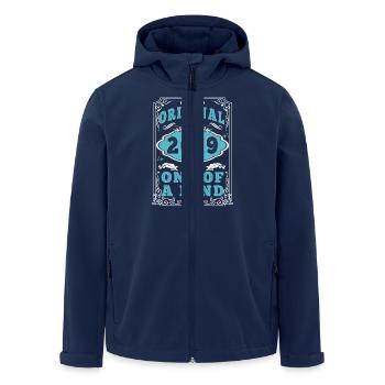 Original 2019 Vintage retro. Tshirt anniversaire 2 - Veste softshell homme en polyester recyclé Stanley/Stella - marine - Devant - AI Model Male 185 light (185cm)