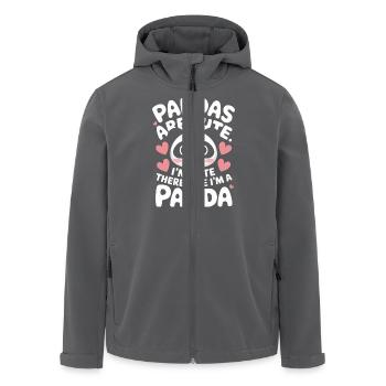 Panda Bear Panda Animal Pandas - Men’s Recycled Softshell Jacket by Stanley/Stella - anthracite - Front - AI Model Male 185 light (185cm)