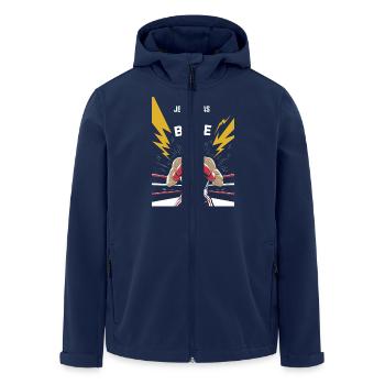 Je peux pas j'ai boxe - Veste softshell homme en polyester recyclé Stanley/Stella - marine - Devant - AI Model Male 185 light (185cm)