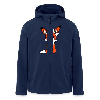 Fox Female Girl Pretty Bow Woman Beautiful - Men’s Recycled Softshell Jacket by Stanley/Stella - navy - Front - AI Model Male 185 light (185cm)