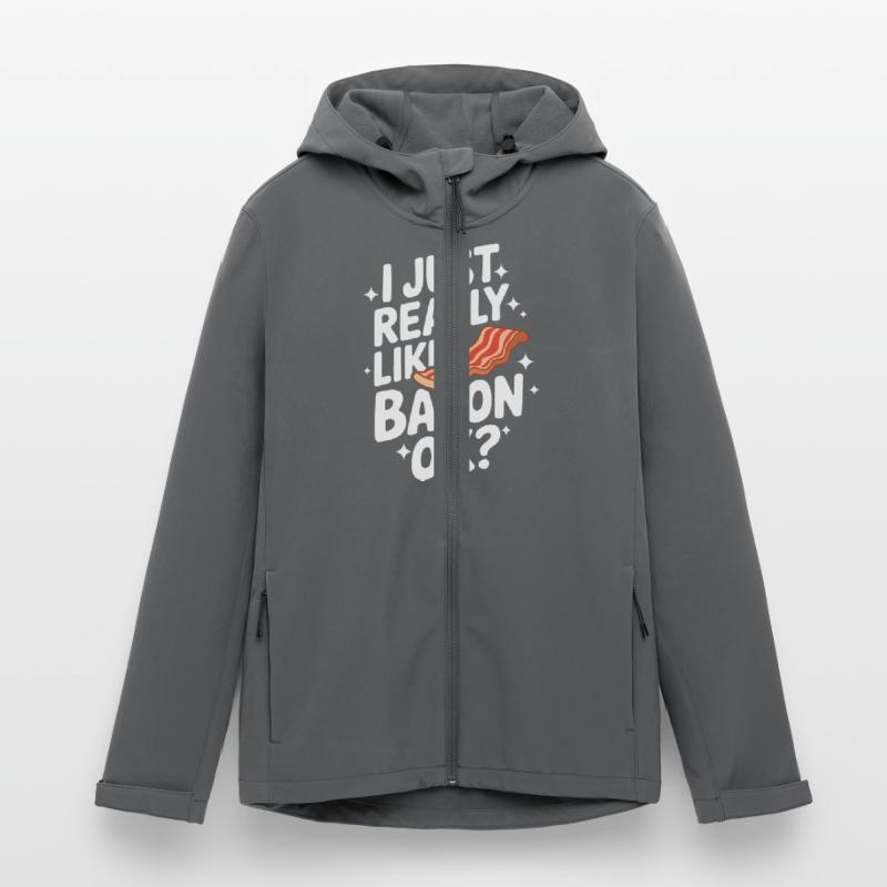 Bacon Breakfast Bacon Men’s Recycled Softshell Jacket Discoverer by Stanley/Stella