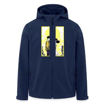 Liebendes Paar - Recycelte Männer Softshell-Jacke von Stanley/Stella - Navy - Vorne - AI Model Male 185 light (185cm)