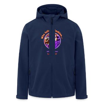 The Raccoon Revolution with Your Own Hands - Men’s Recycled Softshell Jacket by Stanley/Stella - navy - Front - AI Model Male 185 light (185cm)