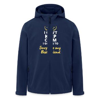 Es ist unmöglich, ruhig zu bleiben, ich werde meine - Recycelte Männer Softshell-Jacke von Stanley/Stella - Navy - Vorne - AI Model Male 185 light (185cm)