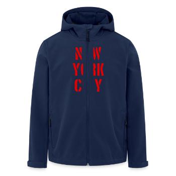 New York City - NYC - NY - Manhattan - Brooklyn - Veste softshell homme en polyester recyclé Stanley/Stella - marine - Devant - AI Model Male 185 light (185cm)