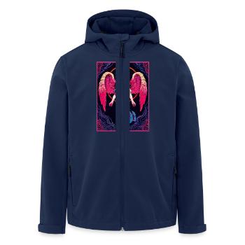 Der jenseitige Wächter - Recycelte Männer Softshell-Jacke von Stanley/Stella - Navy - Vorne - AI Model Male 185 light (185cm)
