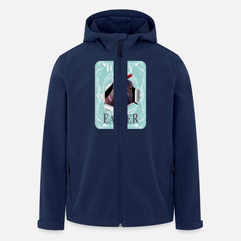 Joyeuses Pâques - Veste softshell homme en polyester recyclé Stanley/Stella - marine