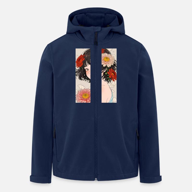 Kirei no Hana - Recycelte Männer Softshell-Jacke von Stanley/Stella - Navy