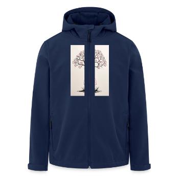 Petal Kissed Memories - Men’s Recycled Softshell Jacket by Stanley/Stella - navy - Front - AI Model Male 185 light (185cm)