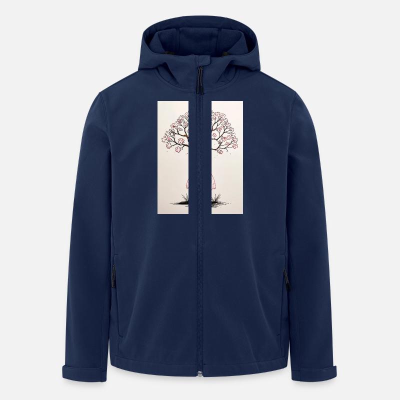 Souvenirs embrassés par pétales - Veste softshell homme en polyester recyclé Stanley/Stella - marine