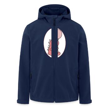 Geburtstag Dino - Recycelte Männer Softshell-Jacke von Stanley/Stella - Navy - Vorne - AI Model Male 185 light (185cm)