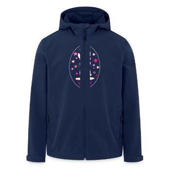 Cute Bunny with Pink Bows – Be Kind - Men’s Recycled Softshell Jacket by Stanley/Stella - navy - Front - AI Model Male 185 light (185cm)