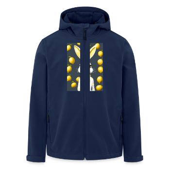 Citrus Bunny, Lemon Pop Glow - Men’s Recycled Softshell Jacket by Stanley/Stella - navy - Front - AI Model Male 185 light (185cm)