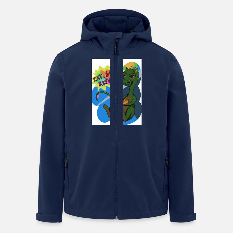 Essen, schlafen, wiederholen - Recycelte Männer Softshell-Jacke von Stanley/Stella - Navy