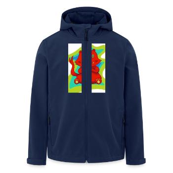 Dreiäugiges Monster - Recycelte Männer Softshell-Jacke von Stanley/Stella - Navy - Vorne - AI Model Male 185 light (185cm)