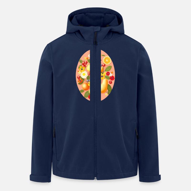 Blooming Fruit Fiesta - Men’s Recycled Softshell Jacket by Stanley/Stella - navy
