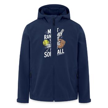 Lustige Softball-Saison Baseball-Pitcher-Catcher - Recycelte Männer Softshell-Jacke von Stanley/Stella - Navy - Vorne - AI Model Male 185 light (185cm)