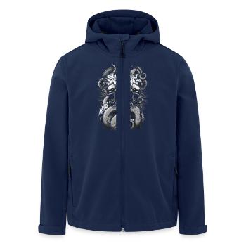 Wildes Monster tekno art Zewa - Recycelte Männer Softshell-Jacke von Stanley/Stella - Navy - Vorne - AI Model Male 185 light (185cm)