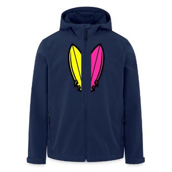 Surfbrett Symbol Surfen - Recycelte Männer Softshell-Jacke von Stanley/Stella - Navy - Vorne - AI Model Male 185 light (185cm)