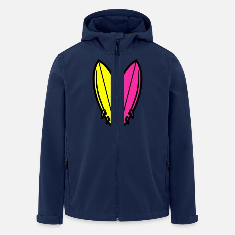 Surfbrett Symbol Surfen - Recycelte Männer Softshell-Jacke von Stanley/Stella - Navy