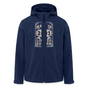 Original 2001 Vintage Vintage Retro Birthday - Men’s Recycled Softshell Jacket by Stanley/Stella - navy - Front - AI Model Male 185 light (185cm)