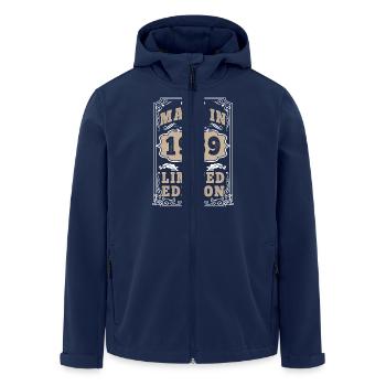 Original 1989 Vintage Vintage Retro Geburtstag - Recycelte Männer Softshell-Jacke von Stanley/Stella - Navy - Vorne - AI Model Male 185 light (185cm)