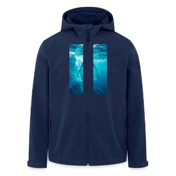 Ningen, modernes antarktisches humanoides Meer kryptidisches Lege - Recycelte Männer Softshell-Jacke von Stanley/Stella - Navy - Vorne - AI Model Male 185 light (185cm)