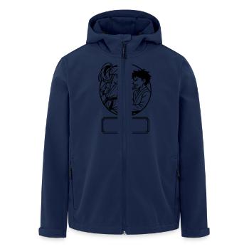 Karate-Manga - Recycelte Männer Softshell-Jacke von Stanley/Stella - Navy - Vorne - AI Model Male 185 light (185cm)