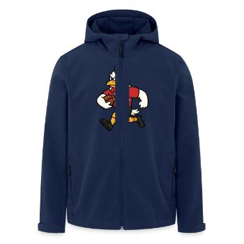 Chicken Football - Men’s Recycled Softshell Jacket by Stanley/Stella - navy - Front - AI Model Male 185 light (185cm)