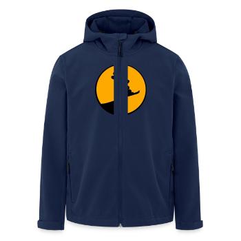 Bunny Moon Ski Bunny Jump Cliff Skiing Night - Men’s Recycled Softshell Jacket by Stanley/Stella - navy - Front - AI Model Male 185 light (185cm)