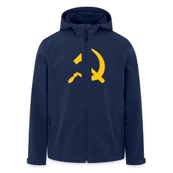 Communisme - Veste softshell homme en polyester recyclé Stanley/Stella - marine - Devant - AI Model Male 185 light (185cm)